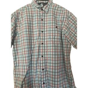 Red Head Brand & Co. Men's Plaid Short Sleeve Button-Down Shirt Green & Red XL